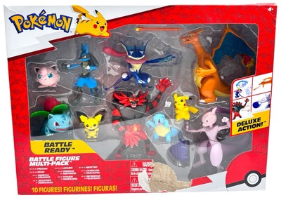 Jazwares Pokemon 10 Pack Battle Ready Figures Incineroar, Pikachu