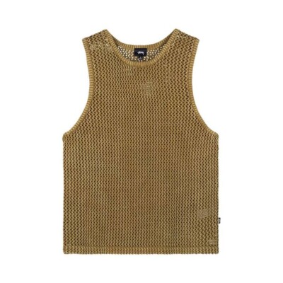 Stussy O'DYED MESH TANK -Khaki | eBay