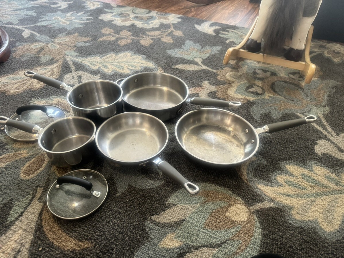 Kenmore Stainless Steel Induction Suitable Rubber Handle Cookware