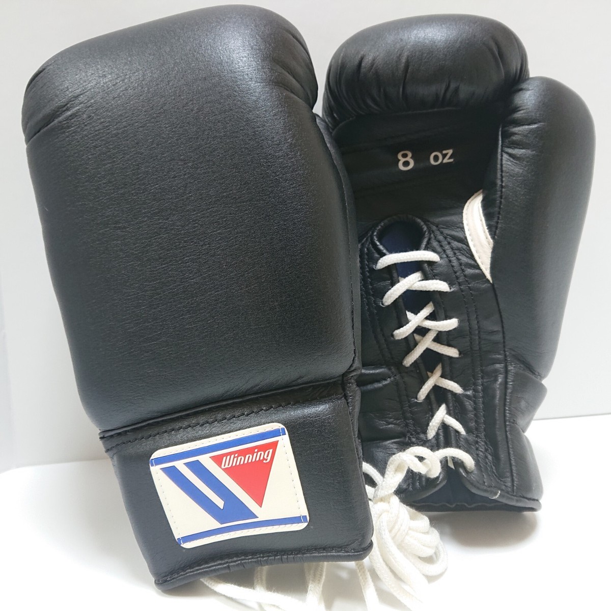 Winning Boxing gloves 8oz Black Lace-up Soft type FP-700P from