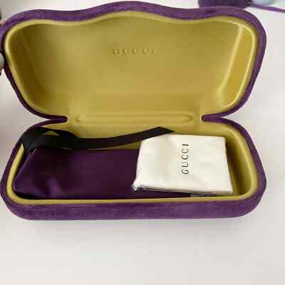 Gucci Sunglasses Eyeglasses Purple Velvet Hard Case Clamshell