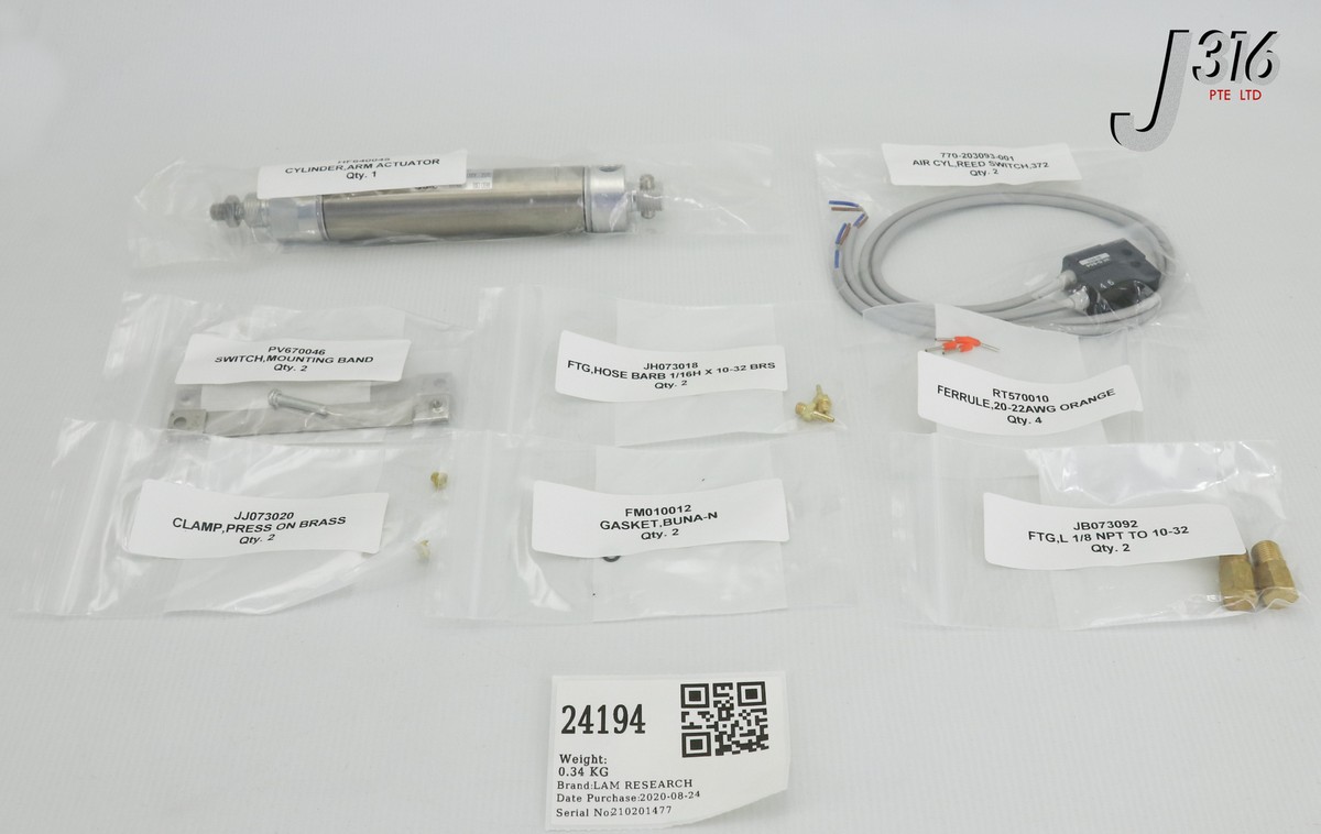 24194 LAM RESEARCH KIT, CYL ACT, HF640045, 770-203093-001 (NEW