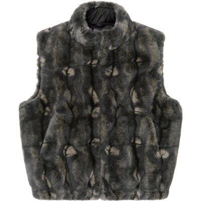 Supreme Faux Fur Hooded Vest Black brand new w / Tag Large size | eBay