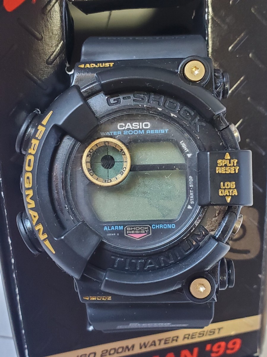 Frogman DW 8200 BU Black Gold G Shock Bezel Broken VG | eBay