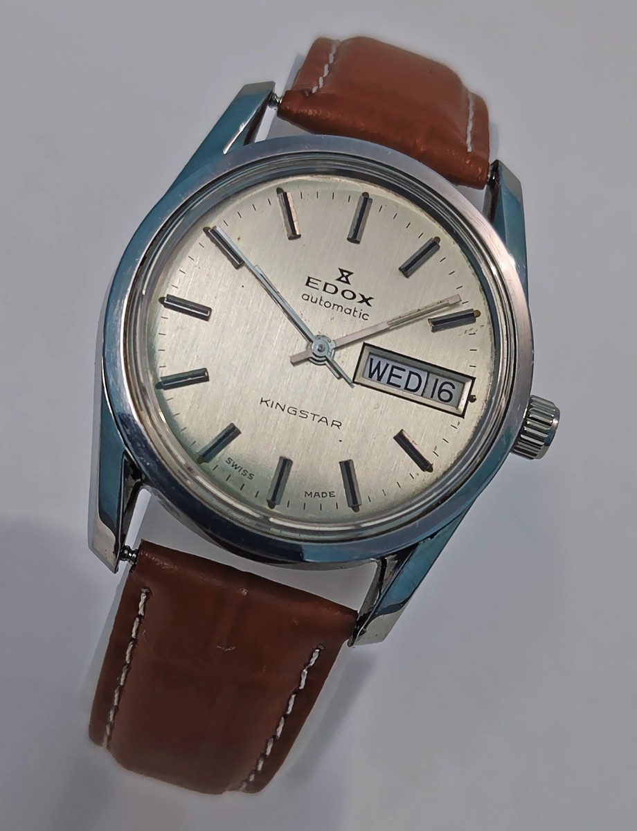 Genuine Vintage EDOX KINGSTAR Day &Date Automatic Swiss Made
