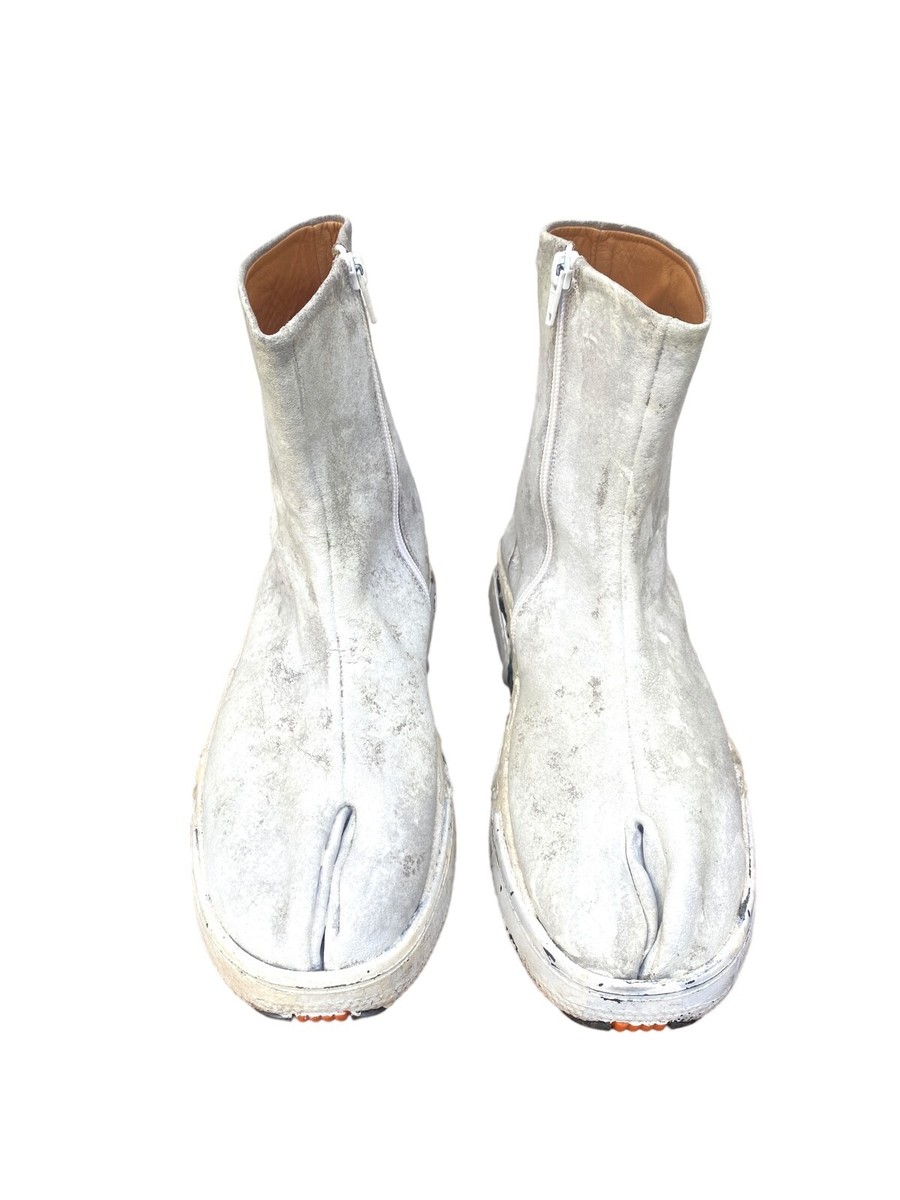 Maison Margiela Fusion - Tabi white painted boots Size 40 / Fits