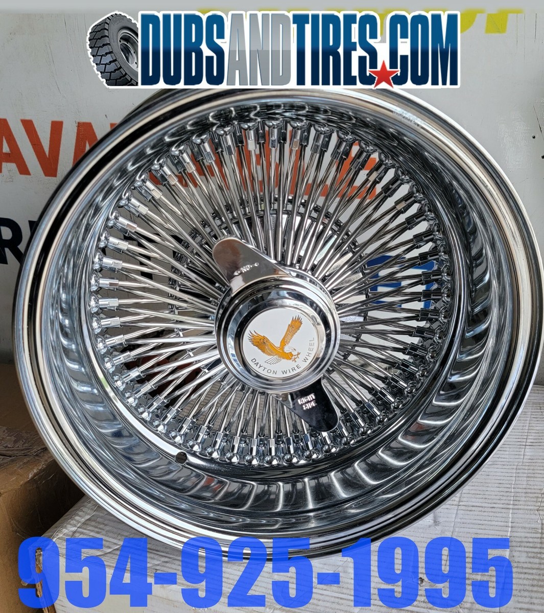 14x7 Dayton 100 Spoke Radial Wheel | 14 INCH | 4 Rims | Chips