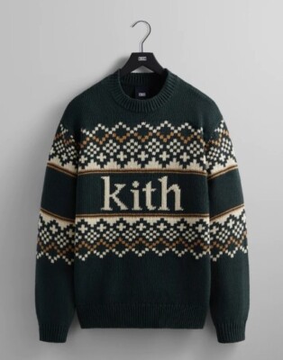 Kith Fair Isle Crewneck Christmas Sweater Stadium Size XXL 2XL