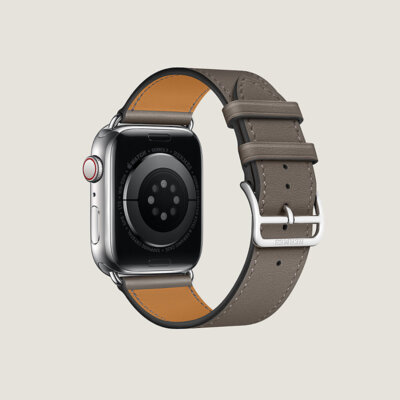 Hermes Apple Watch Single Tour Gris Meyer 45mm 44mm 49 BAND ONLY