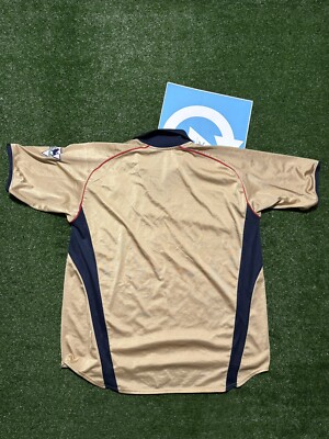 VINTAGE VERY RARE NIKE ARSENAL FC SEGA GOLD JERSEY KIT XXL | eBay