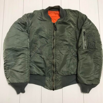 ALPHA MA-1 Men's Flight Jacket 1969 Reproduction Made in USA Size