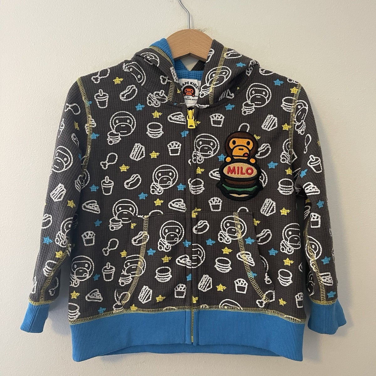 Bape Baby Milo Junk Food Zip Up Hoodie 90 bathing ape | eBay