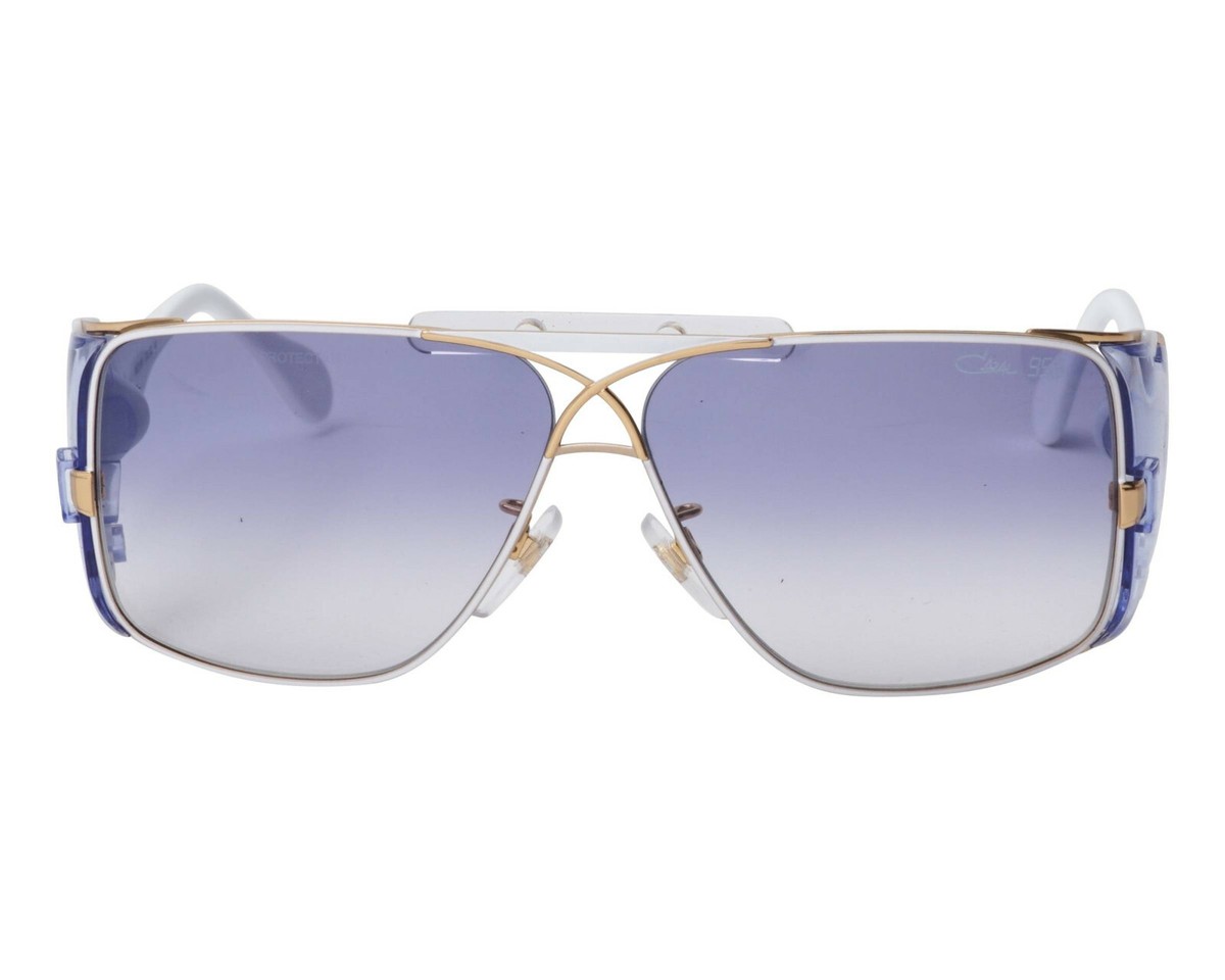 CAZAL MOD 955 COL 332 ICONIC VINTAGE WHITE GOLD SHIELD SUNGLASS