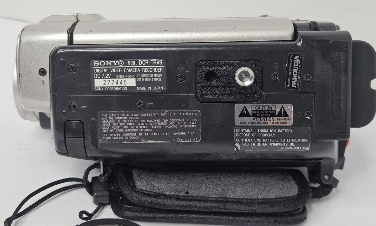 Sony DCR-TRV9 Mini DV Handycam Silver Handheld Digital Camcorder