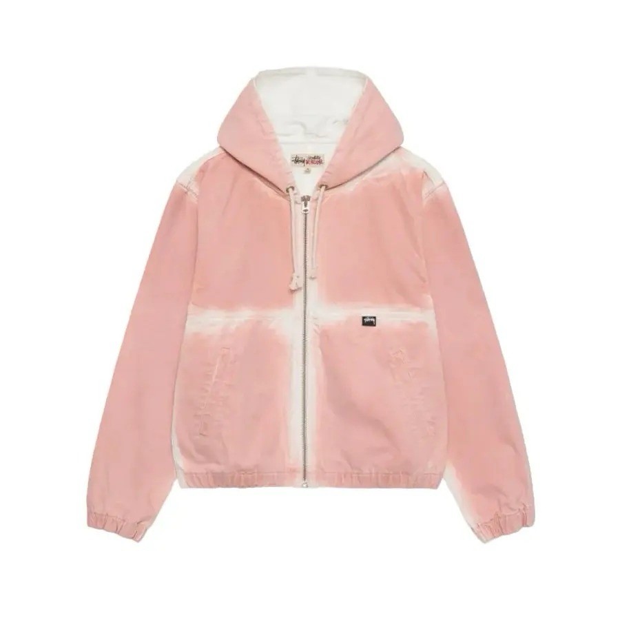 Stussy Spray Dye Work Jacket Pink Size Medium | eBay