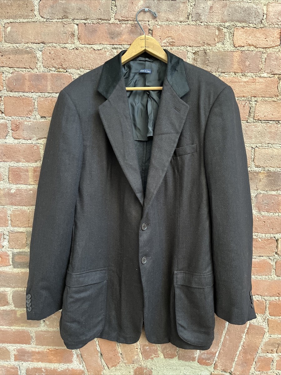 Giorgio Armani Classico Men's Jacket, Sz 54, Brown Herringbone 100