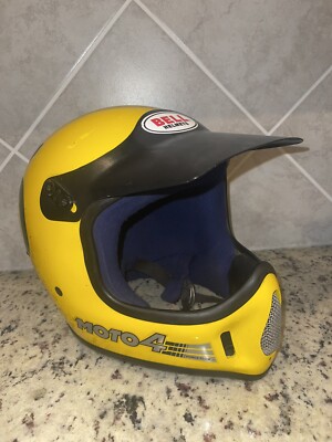 Vintage 1980's BELL MOTO 4 Force Flow Moro Cross Helmet 7-1/4