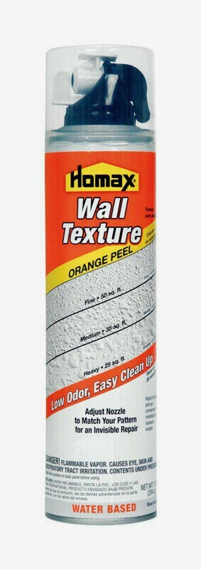 Homax WALL TEXTURE 10 oz. White ORANGE PEEL Low Odor Adjust Nozzle