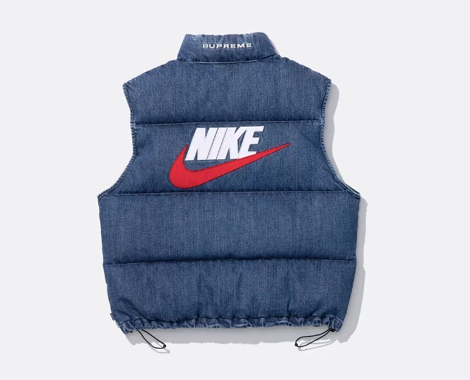 Supreme x Nike Denim Puffer Vest S-XXL Limited 2024 SS Japan