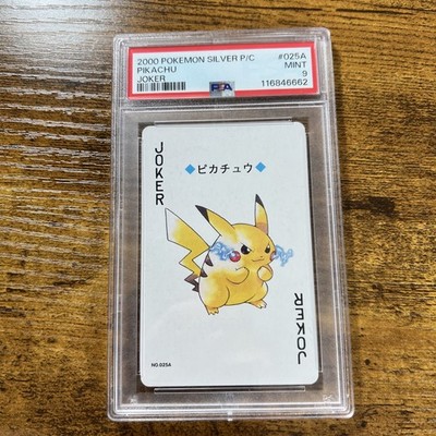Pikachu PSA 9 Pokemon Silver Playing Card Joker #025A Poker