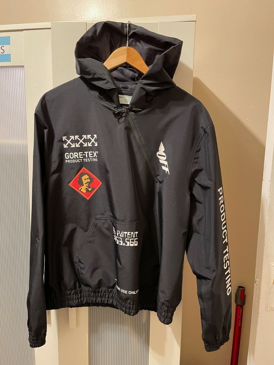 Off-White x Goretex Hoodie Anorak Jacket Gore-Tex Black Medium | eBay