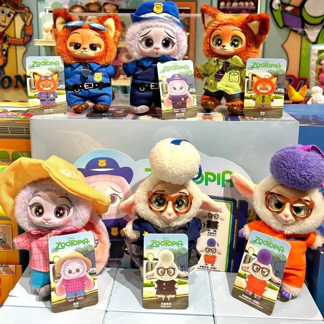 HOT Nick MINISO Zootopia Series doll Vinyl Plush Pendant Blind Box