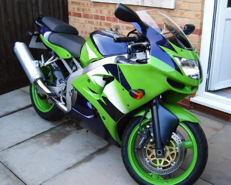 1998-1999 Kawasaki Ninja ZX6R ABS Fairings Green White Bodywork