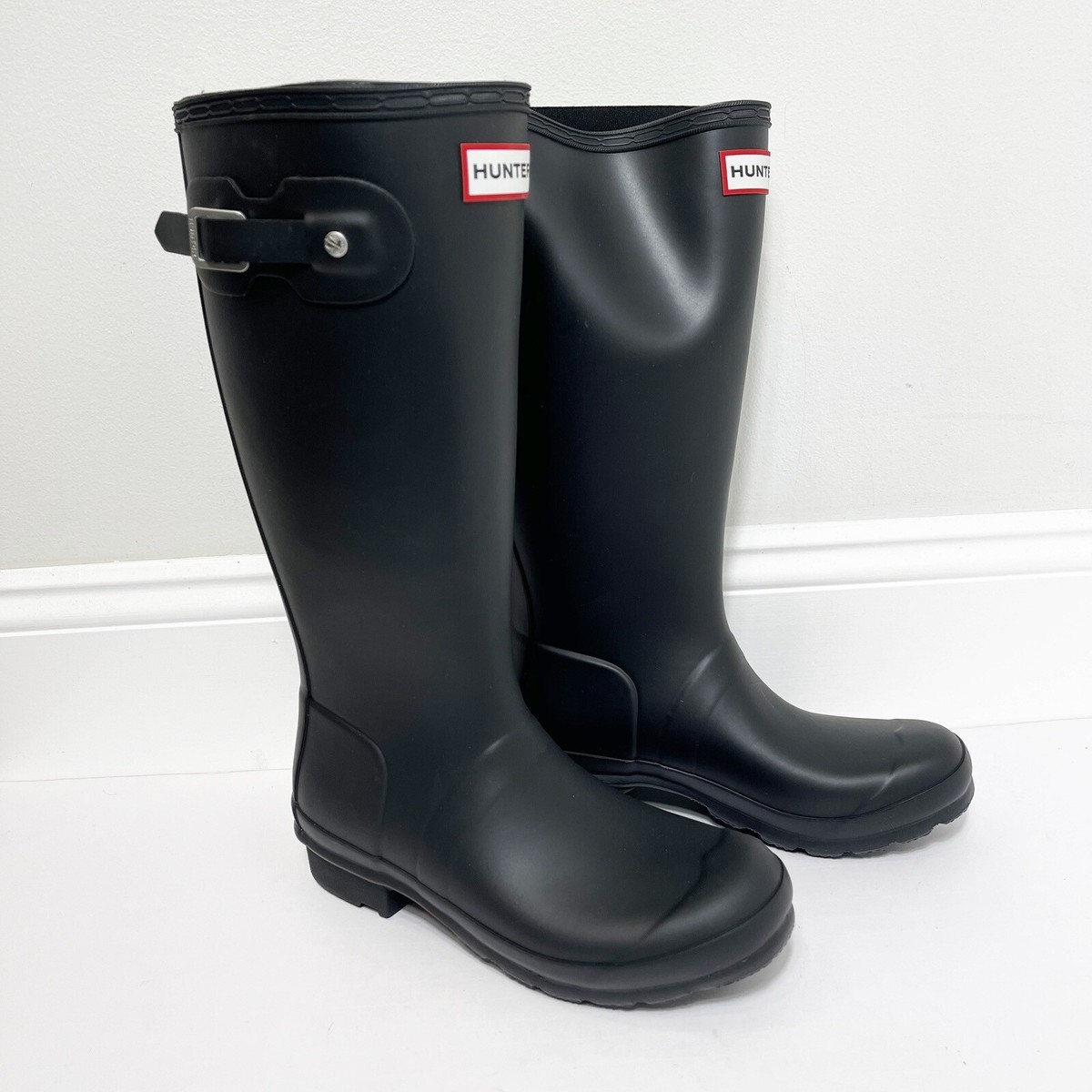 Hunter Original Tall Matte Black Rain Boot EU36 UK 3 Boys 4 Girls