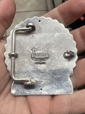 Rare Vintage Edward H. Bohlin Sterling Silver Indian Chief Trophy