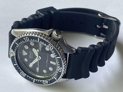 Seiko 6458-6000 Vintage Diver Watch Quartz Black Dial 37.5mm Used