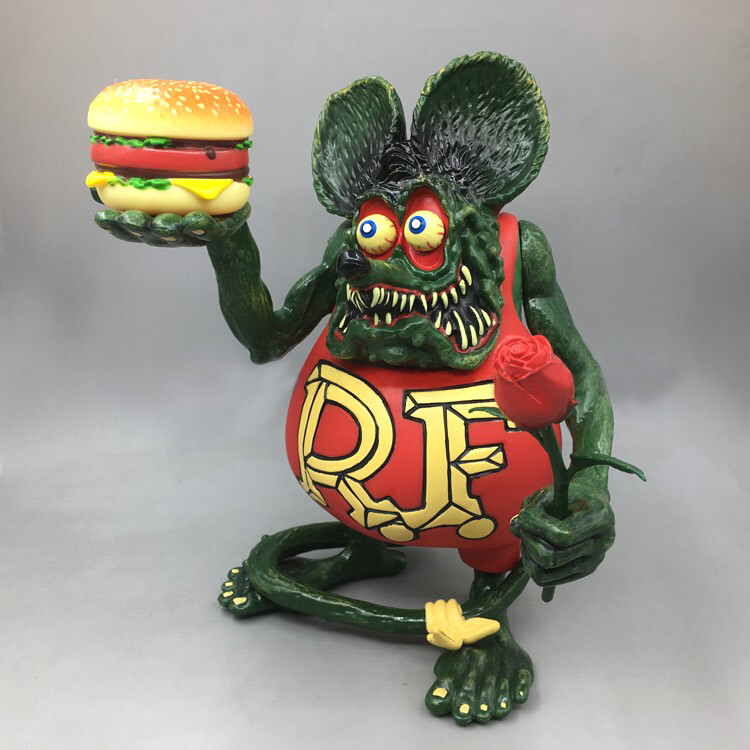 Rat Fink Hamburger & Rose PVC Action Figure Toy Chird Gift | eBay