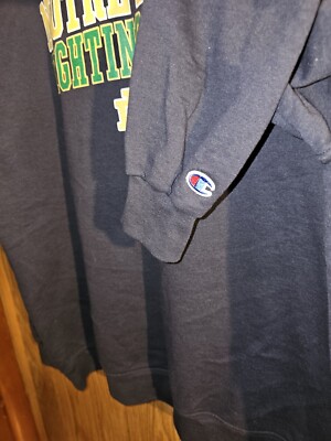 Notre Dame University Champion 2xl Xxl Mens Blue Graphic Logo