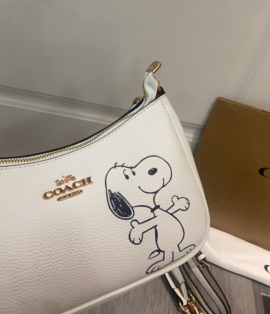 Buy COACH x PEANUTS Teri Shoulder Bag Snoopy Chalk Multi CBJ76