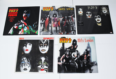 Lot 5 Rare Kiss Vinyl LP Blitz London Takes Tokyo Flaming Youth