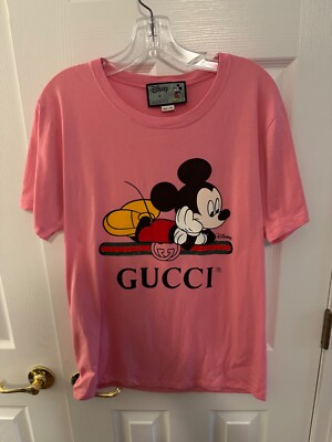 GUCCI x Disney Cotton T-shirt Pink Mickey Mouse - Size Men's XS