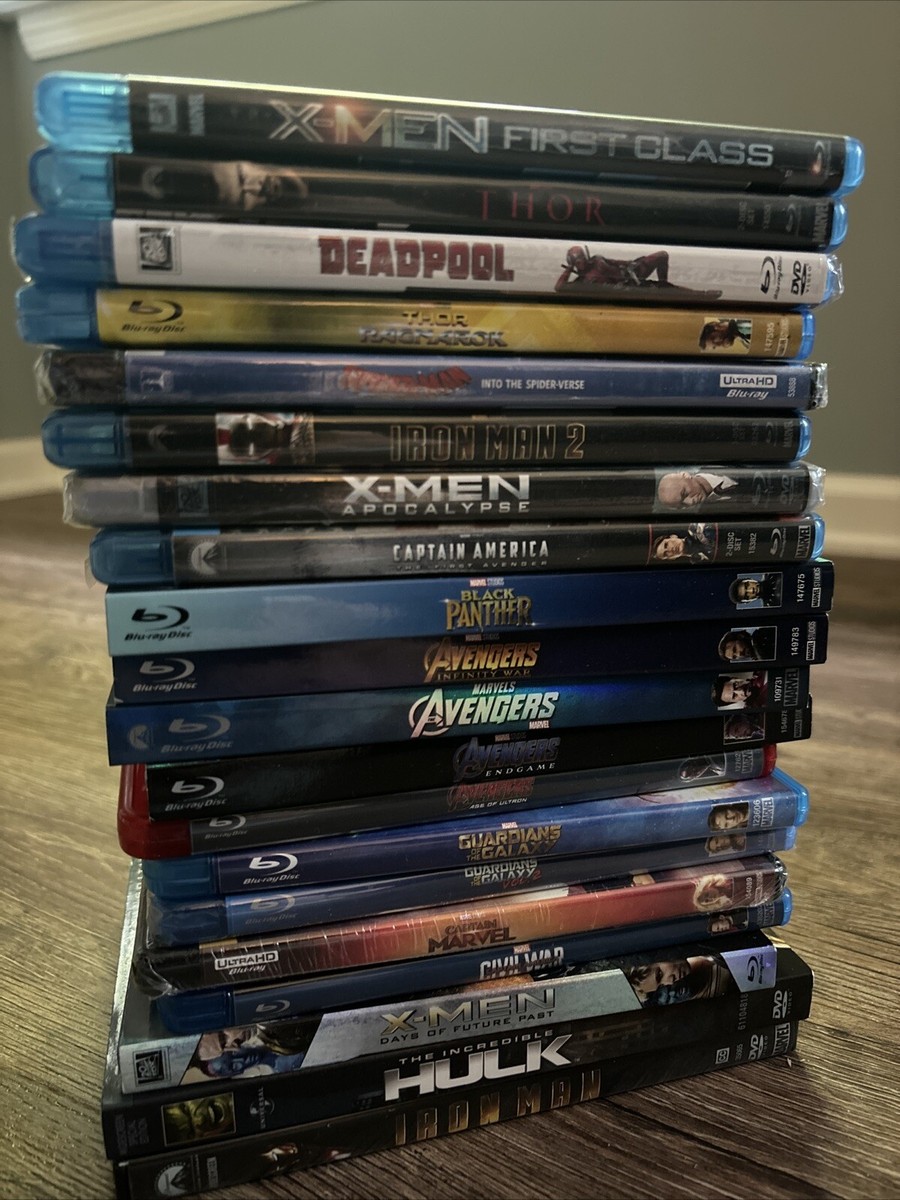 Marvel MCU (4K UHD Blu Ray DVD) 20 Movie Lot Avengers Guardians X