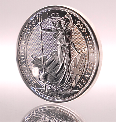 ONE 2023 Britannia KING Charles III 1oz 999 FINE Silver BU bar