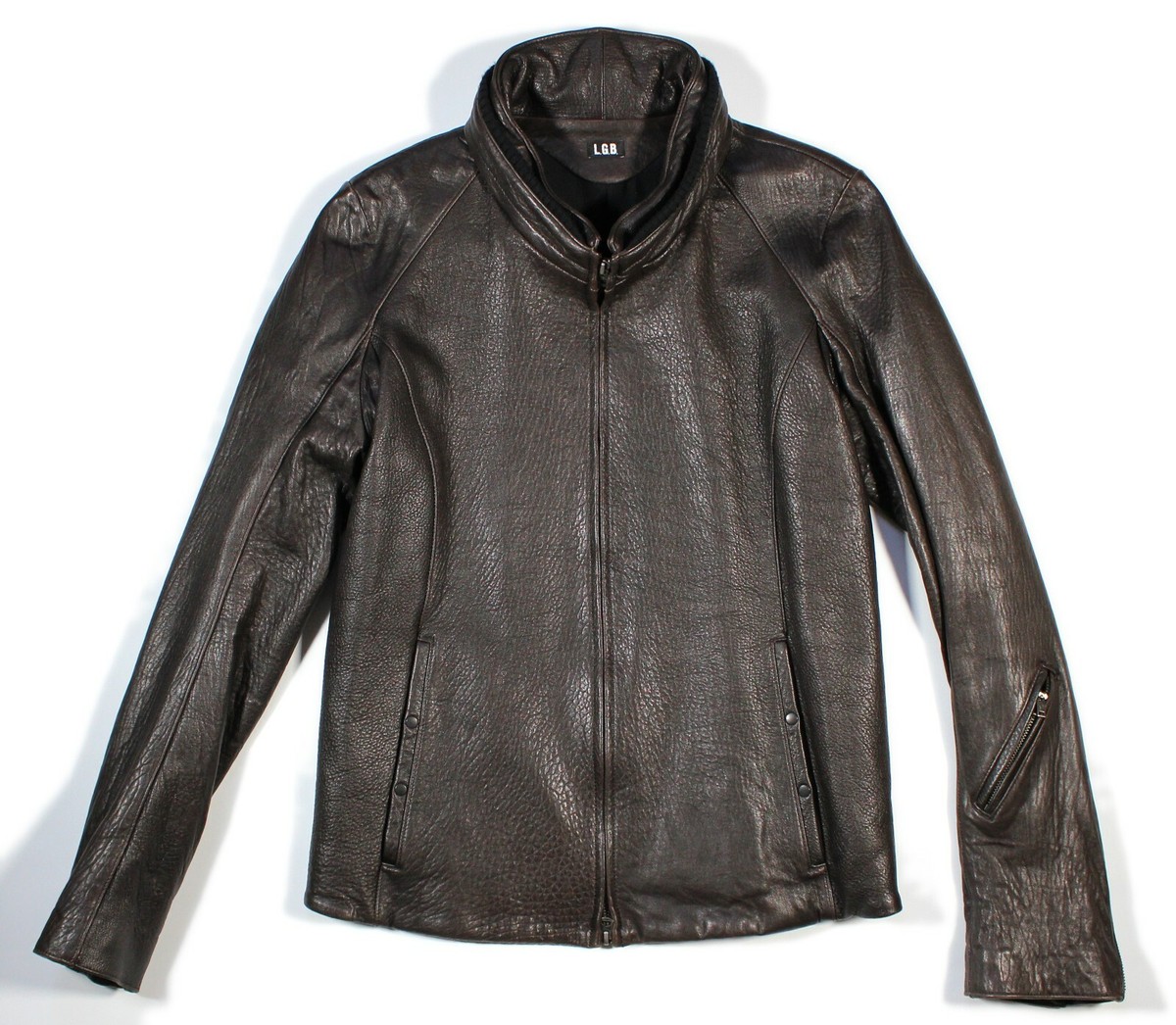 L.G.B Le Grand Bleu Leather Jacket Man size 4 | eBay