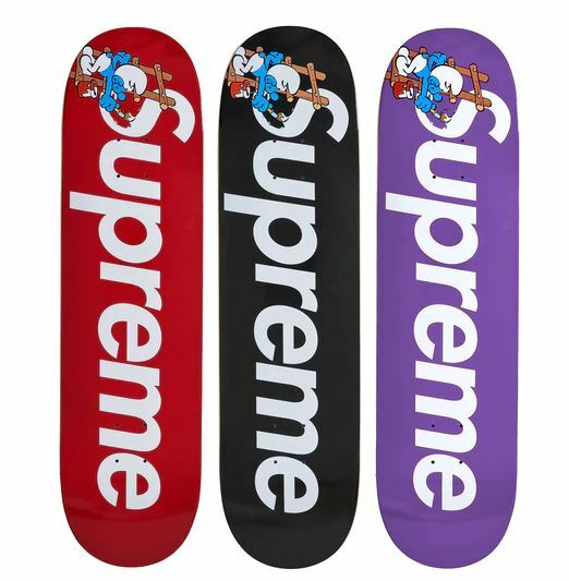 Supreme Smurfs Skateboard Deck Purple/Red/Black Set | eBay