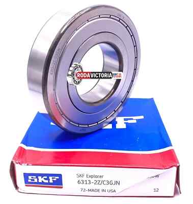 SKF 6313 2Z C3 GJN DEEP GROOVE BALL BEARING, METAL SHIELDED