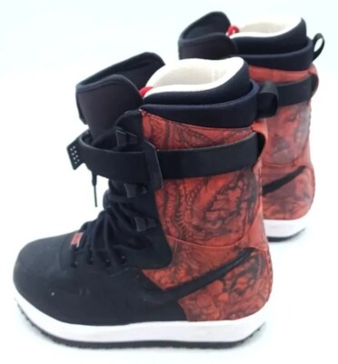 Nike Zoom Force 1 Snowboard Boots Black/Dragon Red Sz 6.5 US/39