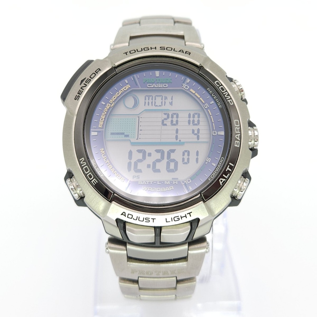 NOS CASIO PRX-2500T-7JF PRO TREK MANASLU TITANIUM ABC DIGTAL WATCH