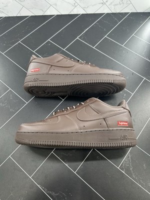 Nike Supreme x Air Force 1 Low Box Logo - Baroque Brown Size 7