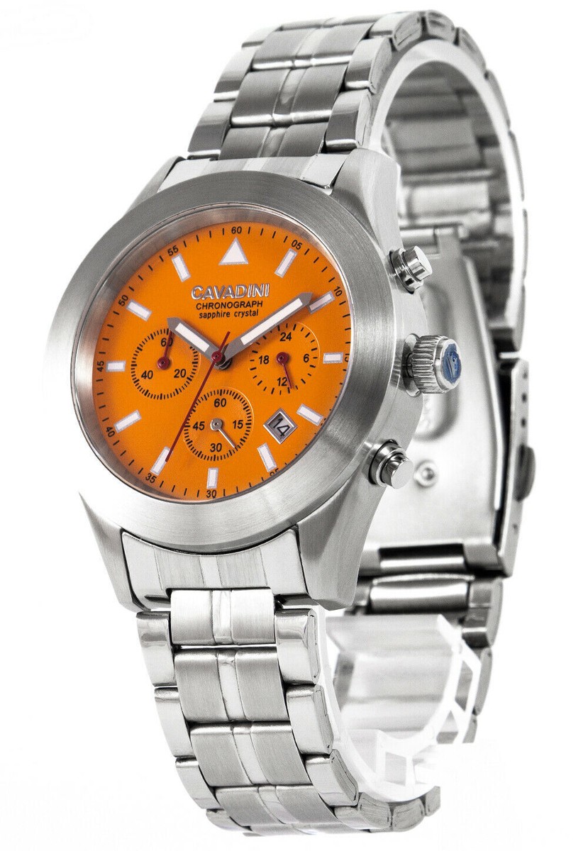 Blue Eagle Chronograph Cavadini CV-555 Men's Watch 40mm Sapphire