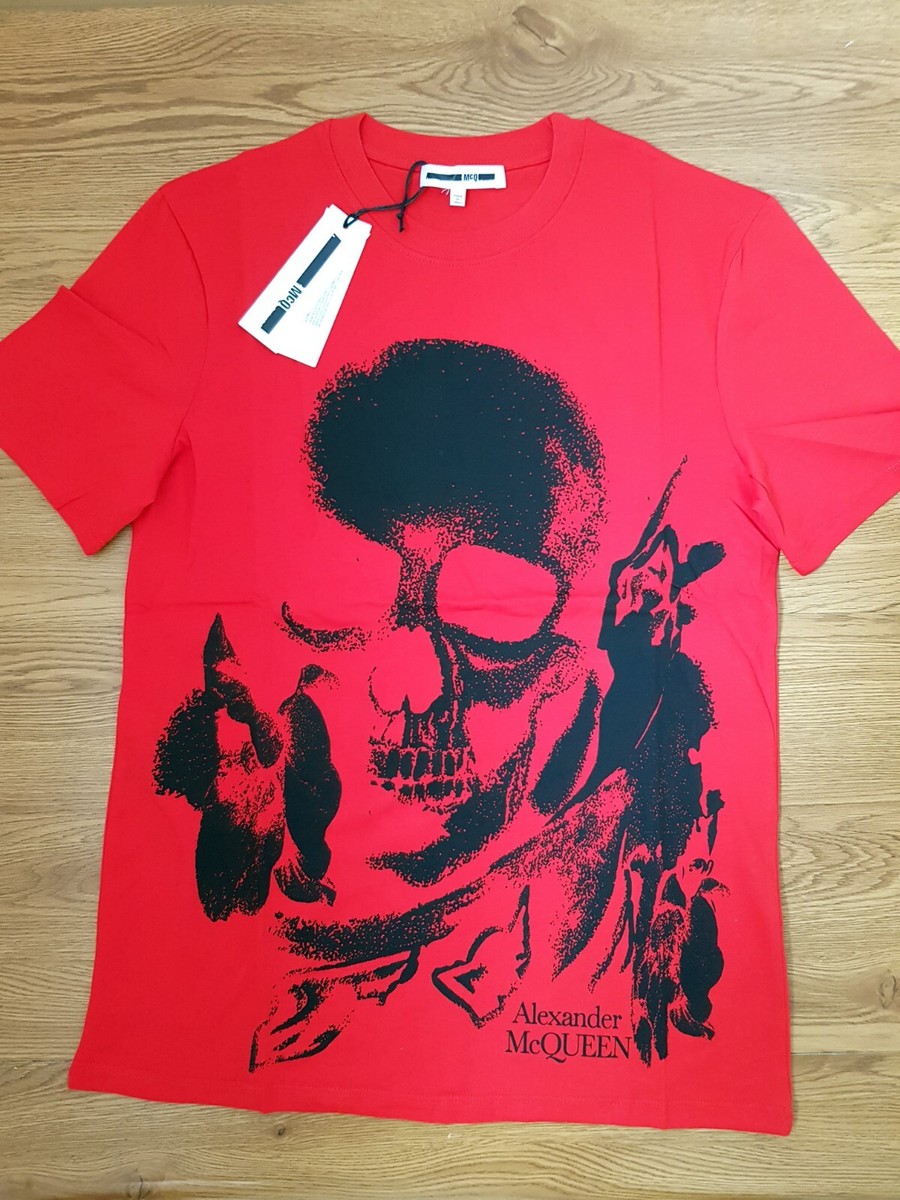 MCQ Alexander McQueen Skull Print Red T-Shirt, Brand New and