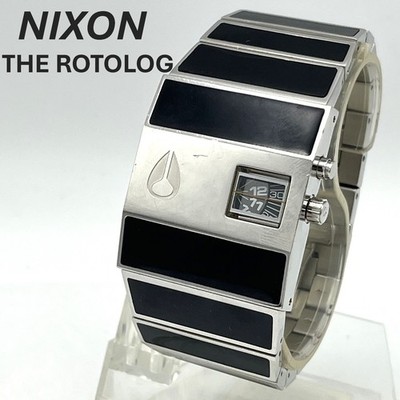 Nixon THE ROTOLOG DIRECT TIME Black Dial Analog Quartz Watch