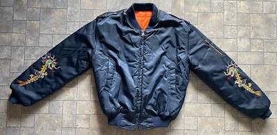 Vintage U.S. Navy West-Pac 79-80 Dragon Souvenir Jacket Men's No