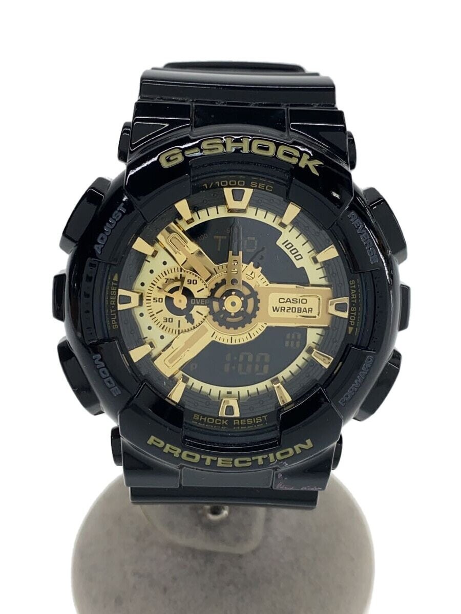 CASIO G-SHOCK GA-110GB-1AJF Black/Gold Resin Quartz Digital Analog