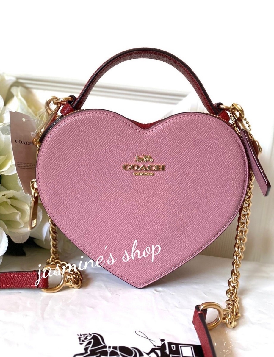 NWT Coach Heart Crossbody In Colorblock c6952 Pink 195031389856| eBay
