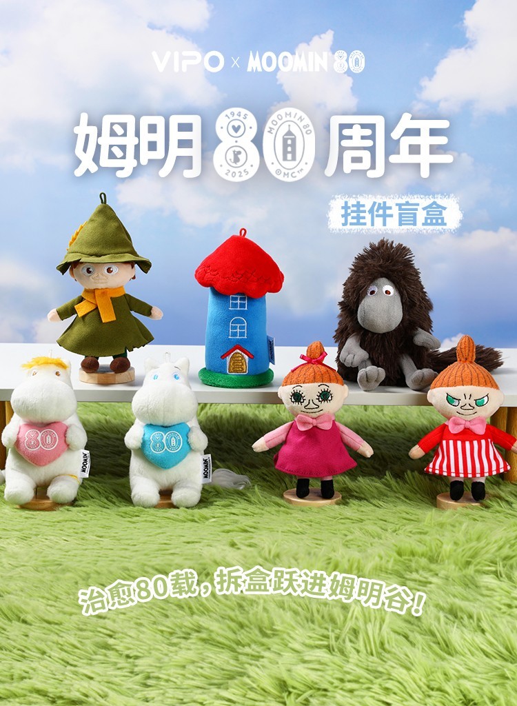 Vipo x Moomin 80th Anniversary Series Plush Keychain Blind Box | eBay